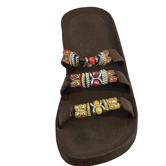 GRANDCO Sandals Classic Slide Brown Beads - Picture 4 of 8